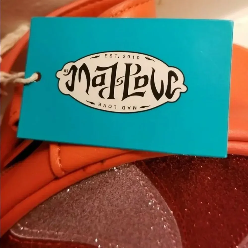 Mad Love Crossbody Holiday Bag NWT Red Candy Cane Glitter Peppermint​​​ - Picture 8 of 9